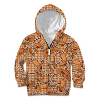Brown Hawaii Palaka Cowboy Kid Hoodie Hawaiian Paniolo Festival Spirit