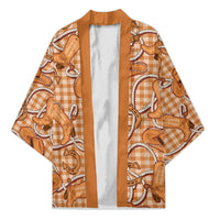 Brown Hawaii Palaka Cowboy Kimono Hawaiian Paniolo Festival Spirit