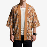 Brown Hawaii Palaka Cowboy Kimono Hawaiian Paniolo Festival Spirit