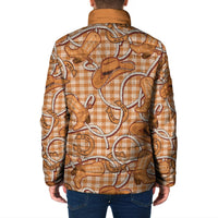 Brown Hawaii Palaka Cowboy Padded Jacket Hawaiian Paniolo Festival Spirit
