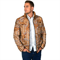Brown Hawaii Palaka Cowboy Padded Jacket Hawaiian Paniolo Festival Spirit