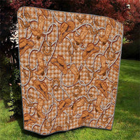Brown Hawaii Palaka Cowboy Quilt Hawaiian Paniolo Festival Spirit