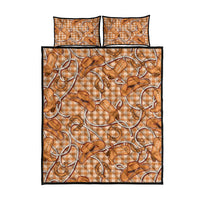 Brown Hawaii Palaka Cowboy Quilt Bed Set Hawaiian Paniolo Festival Spirit