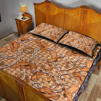 Brown Hawaii Palaka Cowboy Quilt Bed Set Hawaiian Paniolo Festival Spirit