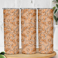 Brown Hawaii Palaka Cowboy Skinny Tumbler Hawaiian Paniolo Festival Spirit