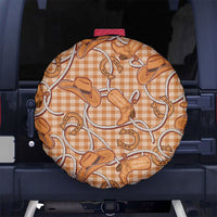 Brown Hawaii Palaka Cowboy Spare Tire Cover Hawaiian Paniolo Festival Spirit