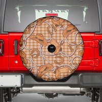 Brown Hawaii Palaka Cowboy Spare Tire Cover Hawaiian Paniolo Festival Spirit