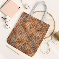 Brown Hawaii Palaka Cowboy Tote Bag Hawaiian Paniolo Festival Spirit