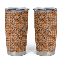 Brown Hawaii Palaka Cowboy Tumbler Cup Hawaiian Paniolo Festival Spirit