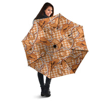 Brown Hawaii Palaka Cowboy Umbrella Hawaiian Paniolo Festival Spirit