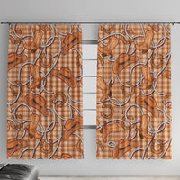 Brown Hawaii Palaka Cowboy Window Curtain Hawaiian Paniolo Festival Spirit