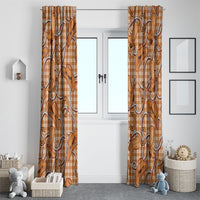 Brown Hawaii Palaka Cowboy Window Curtain Hawaiian Paniolo Festival Spirit