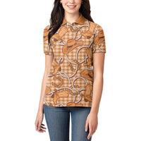 Brown Hawaii Palaka Cowboy Women Polo Shirt Hawaiian Paniolo Festival Spirit