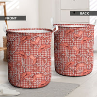 Red Hawaii Palaka Cowboy Laundry Basket Hawaiian Paniolo Festival Spirit