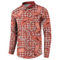 Red Hawaii Palaka Cowboy Button Sweatshirt Hawaiian Paniolo Festival Spirit