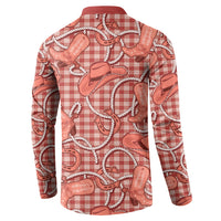 Red Hawaii Palaka Cowboy Button Sweatshirt Hawaiian Paniolo Festival Spirit