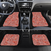Red Hawaii Palaka Cowboy Car Mats Hawaiian Paniolo Festival Spirit