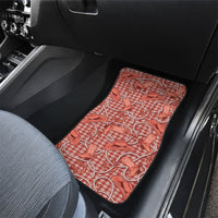 Red Hawaii Palaka Cowboy Car Mats Hawaiian Paniolo Festival Spirit