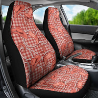 Red Hawaii Palaka Cowboy Car Seat Cover Hawaiian Paniolo Festival Spirit