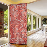 Red Hawaii Palaka Cowboy Door Cover Hawaiian Paniolo Festival Spirit