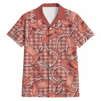 Red Hawaii Palaka Cowboy Hawaiian Shirt Hawaiian Paniolo Festival Spirit