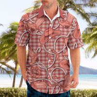Red Hawaii Palaka Cowboy Hawaiian Shirt Hawaiian Paniolo Festival Spirit