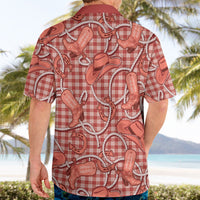 Red Hawaii Palaka Cowboy Hawaiian Shirt Hawaiian Paniolo Festival Spirit