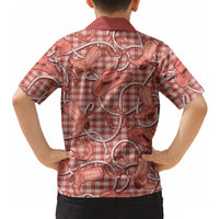 Red Hawaii Palaka Cowboy Hawaiian Shirt Hawaiian Paniolo Festival Spirit