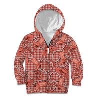 Red Hawaii Palaka Cowboy Kid Hoodie Hawaiian Paniolo Festival Spirit
