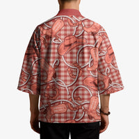 Red Hawaii Palaka Cowboy Kimono Hawaiian Paniolo Festival Spirit