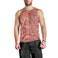 Red Hawaii Palaka Cowboy Men Tank Top Hawaiian Paniolo Festival Spirit