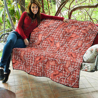 Red Hawaii Palaka Cowboy Quilt Hawaiian Paniolo Festival Spirit
