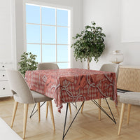 Red Hawaii Palaka Cowboy Tablecloth Hawaiian Paniolo Festival Spirit