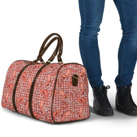 Red Hawaii Palaka Cowboy Travel Bag Hawaiian Paniolo Festival Spirit