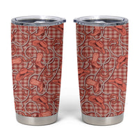 Red Hawaii Palaka Cowboy Tumbler Cup Hawaiian Paniolo Festival Spirit