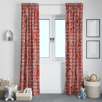 Red Hawaii Palaka Cowboy Window Curtain Hawaiian Paniolo Festival Spirit