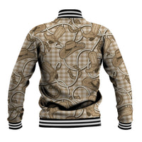 Beige Hawaii Palaka Cowboy Baseball Jacket Hawaiian Paniolo Festival Spirit
