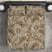 Beige Hawaii Palaka Cowboy Bedding Set Hawaiian Paniolo Festival Spirit