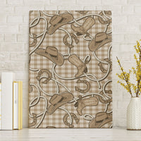 Beige Hawaii Palaka Cowboy Canvas Wall Art Hawaiian Paniolo Festival Spirit
