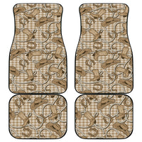 Beige Hawaii Palaka Cowboy Car Mats Hawaiian Paniolo Festival Spirit