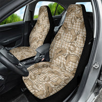 Beige Hawaii Palaka Cowboy Car Seat Cover Hawaiian Paniolo Festival Spirit