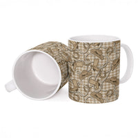 Beige Hawaii Palaka Cowboy Ceramic Mug Hawaiian Paniolo Festival Spirit