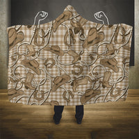 Beige Hawaii Palaka Cowboy Hooded Blanket Hawaiian Paniolo Festival Spirit