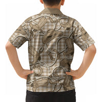 Beige Hawaii Palaka Cowboy Kid Hawaiian Shirt Hawaiian Paniolo Festival Spirit