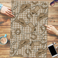 Beige Hawaii Palaka Cowboy Puzzle Hawaiian Paniolo Festival Spirit