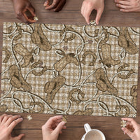 Beige Hawaii Palaka Cowboy Puzzle Hawaiian Paniolo Festival Spirit