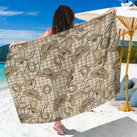 Beige Hawaii Palaka Cowboy Sarong Hawaiian Paniolo Festival Spirit