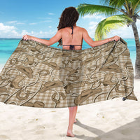 Beige Hawaii Palaka Cowboy Sarong Hawaiian Paniolo Festival Spirit