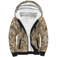 Beige Hawaii Palaka Cowboy Sherpa Hoodie Hawaiian Paniolo Festival Spirit