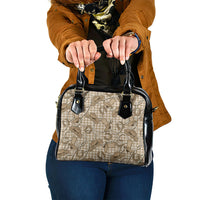 Beige Hawaii Palaka Cowboy Shoulder Handbag Hawaiian Paniolo Festival Spirit